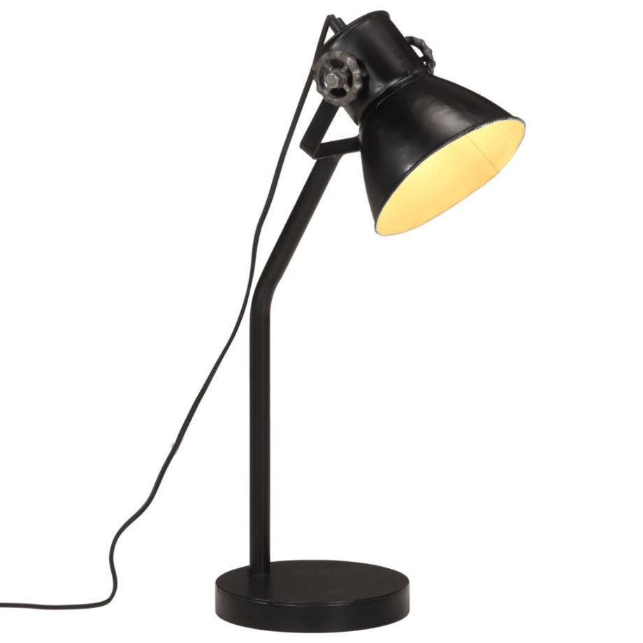 vidaXL Bureaulamp 25 W E27 17x17x60 cm zwart afbeelding 1