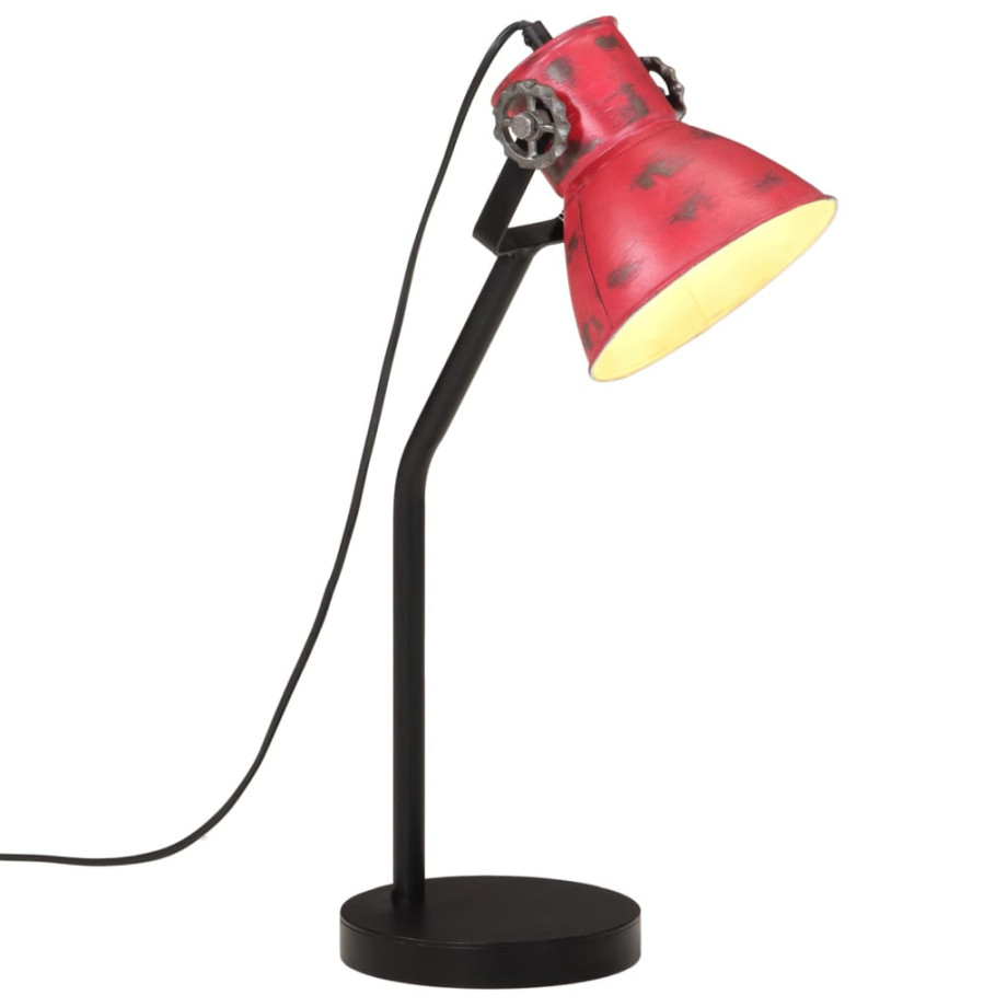 vidaXL Bureaulamp 25 W E27 17x17x60 cm verweerd rood afbeelding 1