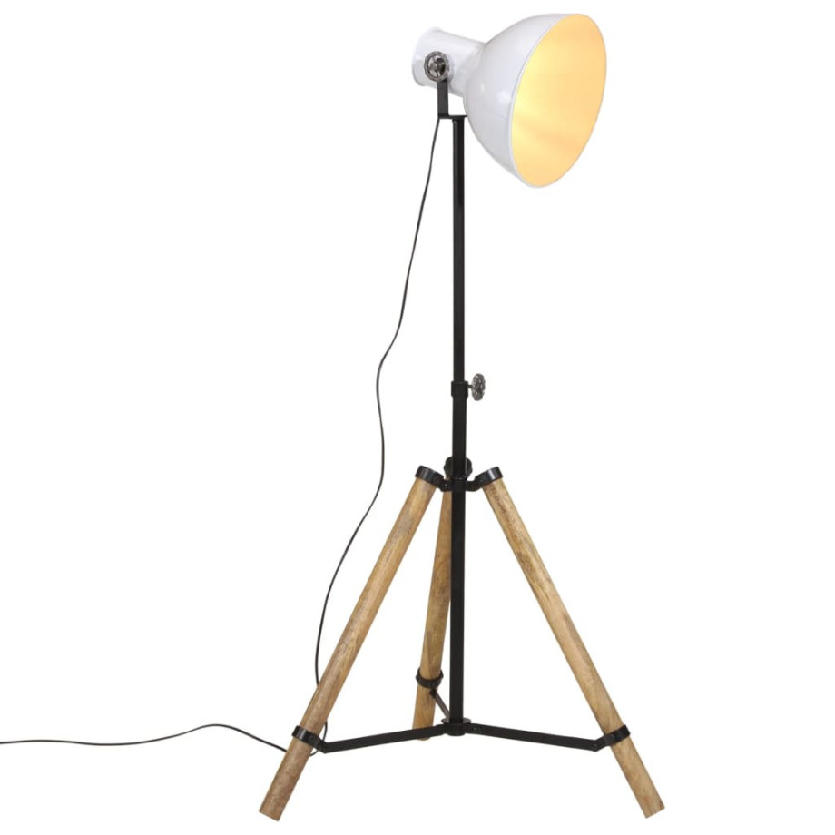 vidaXL Vloerlamp 25 W E27 75x75x90-150 cm wit afbeelding 1