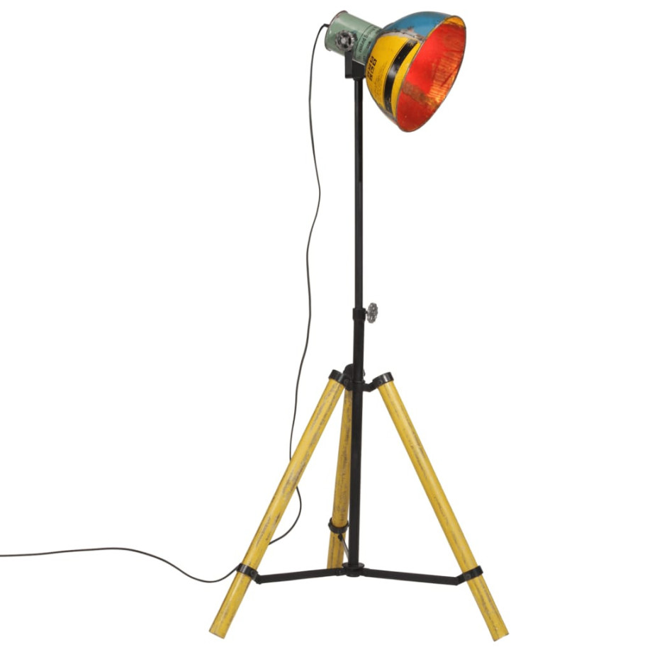 vidaXL Vloerlamp 25 W E27 75x75x90-150 cm meerkleurig afbeelding 1