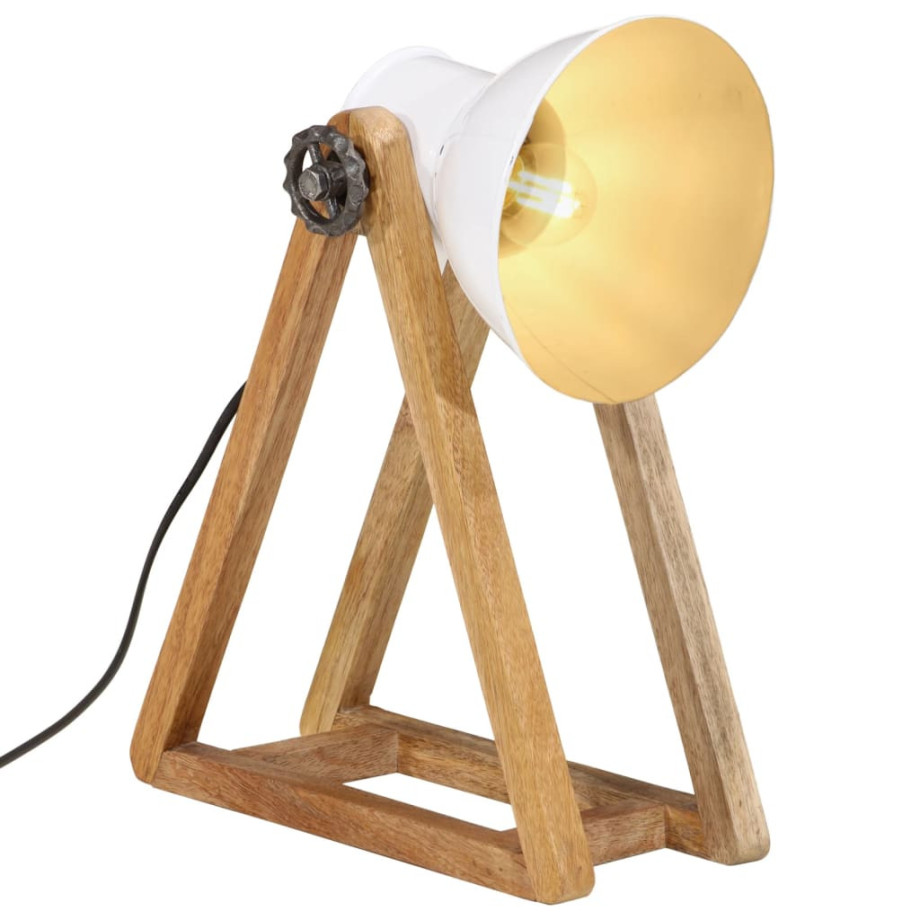 vidaXL Bureaulamp 25 W E27 30x17x40 cm wit afbeelding 1