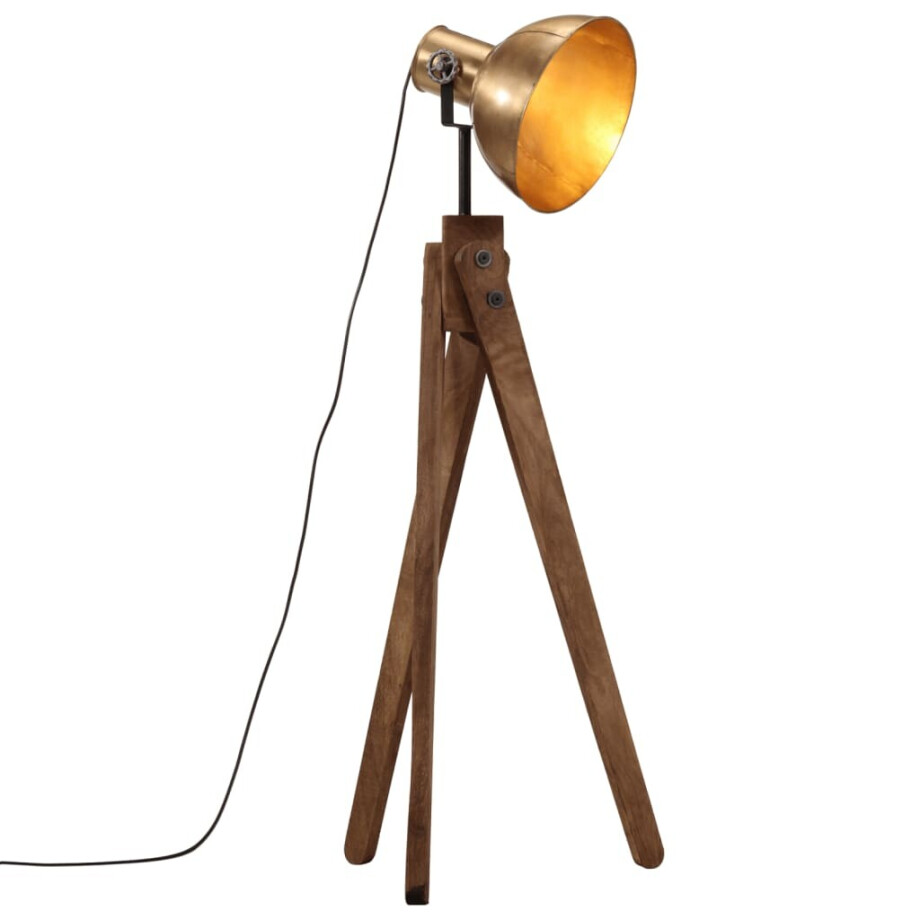 vidaXL Vloerlamp 25 W E27 45x45x120 cm antiek messingkleurig vidaXL Vloerlamp 25 W E27 45x45x120 cm antiek messingkleurig afbeelding 1