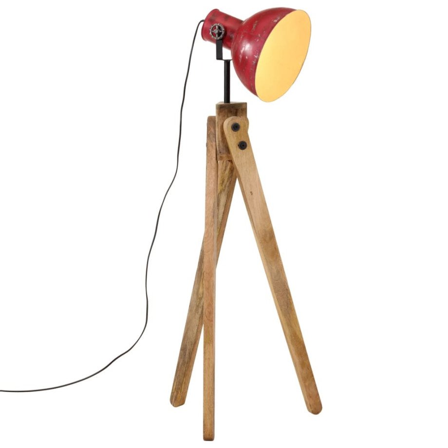 vidaXL Vloerlamp 25 W E27 45x45x120 cm verweerd rood afbeelding 1