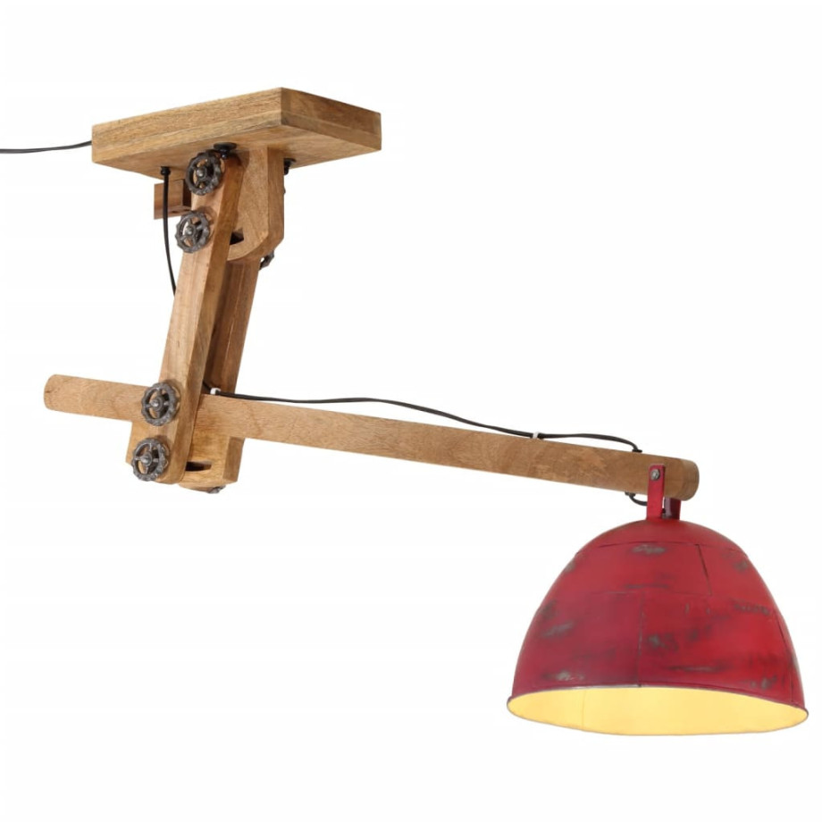 vidaXL Plafondlamp 25 W E27 105x30x65-108 cm verweerd rood afbeelding 1