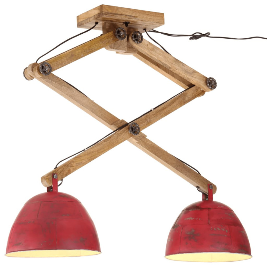 vidaXL Plafondlamp 25 W E27 29x18x85 cm verweerd rood afbeelding 1