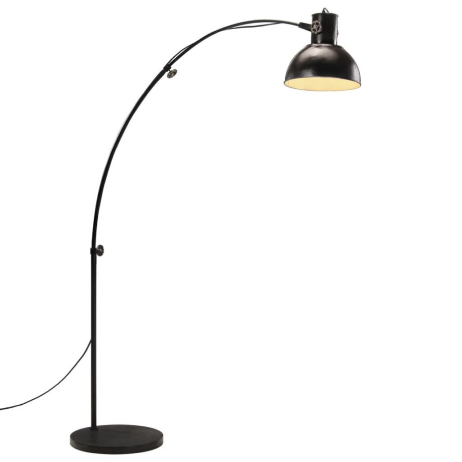 vidaXL Vloerlamp 25 W E27 150 cm zwart afbeelding 1