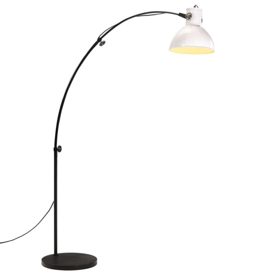 vidaXL Vloerlamp 25 W E27 150 cm wit afbeelding 1