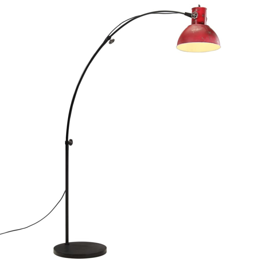 vidaXL Vloerlamp 25 W E27 150 cm verweerd rood afbeelding 1