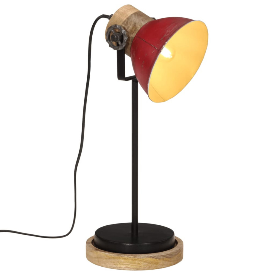 vidaXL Bureaulamp 25 W E27 17x17x50 cm verweerd rood afbeelding 1