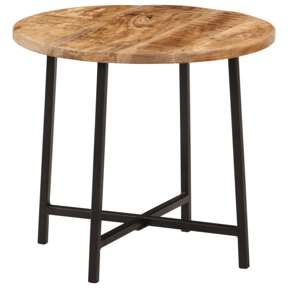vidaXL Salontafel 45x45x40 cm massief mangohout en ijzer afbeelding 1