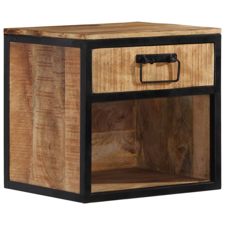 vidaXL Nachtkastje 40x35x40 cm massief mangohout afbeelding 1