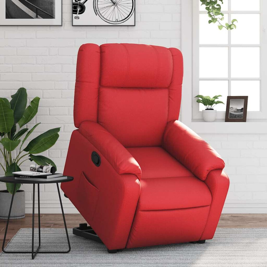 vidaXL Sta-op-stoel kunstleer rood vidaXL Sta-op-stoel kunstleer rood afbeelding 1