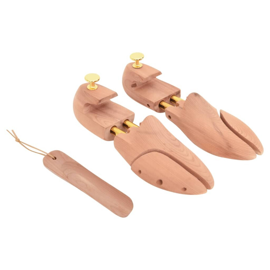 vidaXL Schoenspanner met schoenlepel EU 40-41 massief cederhout afbeelding 1