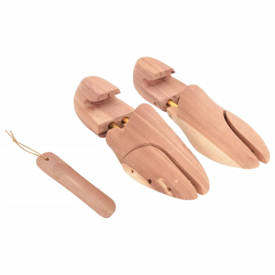 vidaXL Schoenspanner met schoenlepel EU 40-41 massief cederhout afbeelding 1