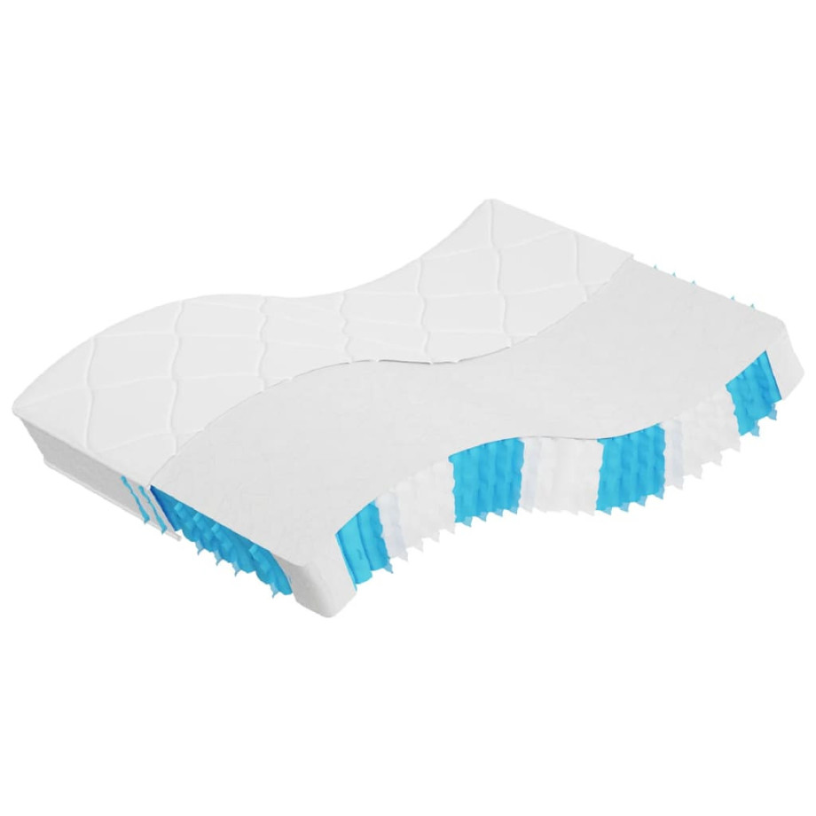 vidaXL Pocketveringmatras middelhard-hard 140x200 cm afbeelding 1