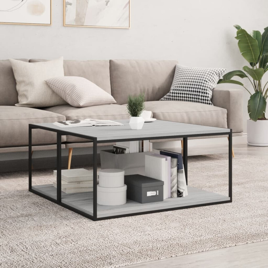 vidaXL Wandschappen 4 st 80x40x1,5 cm bewerkt hout grijs sonoma eiken vidaXL Wandschappen 4 st 80x40x1,5 cm bewerkt hout grijs sonoma eiken afbeelding 1