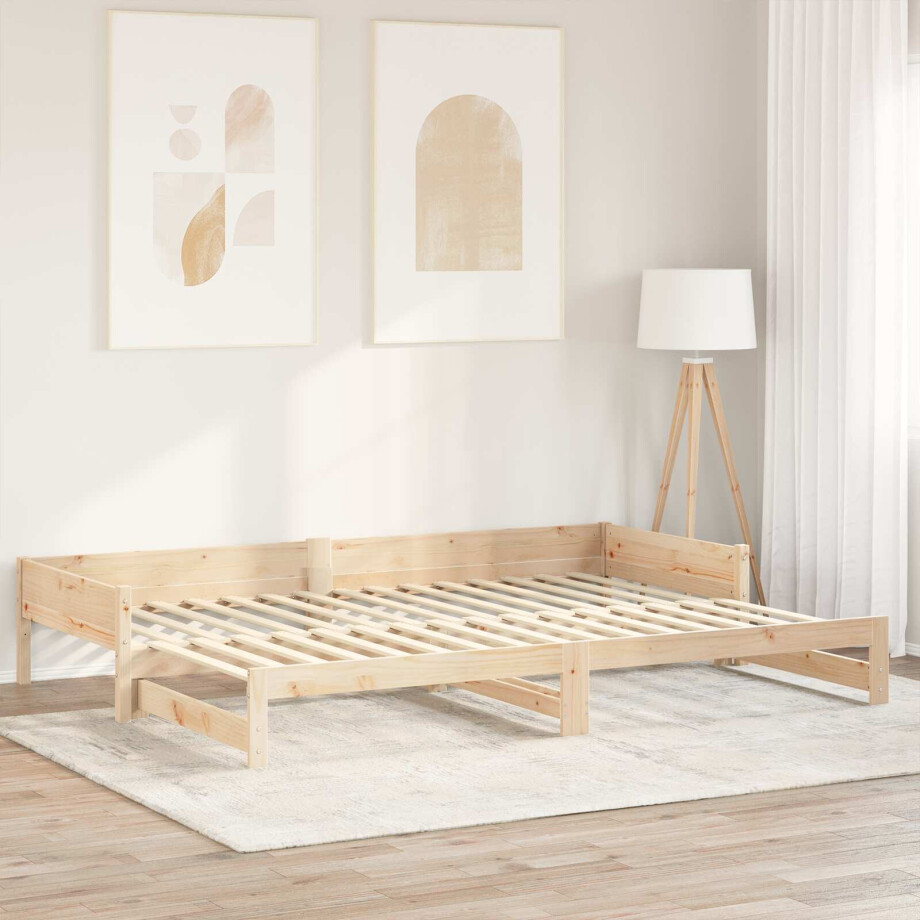 vidaXL Bedlat 32 st Naturel 90 x 6 x 1,3 cm Massief grenenhout afbeelding 1