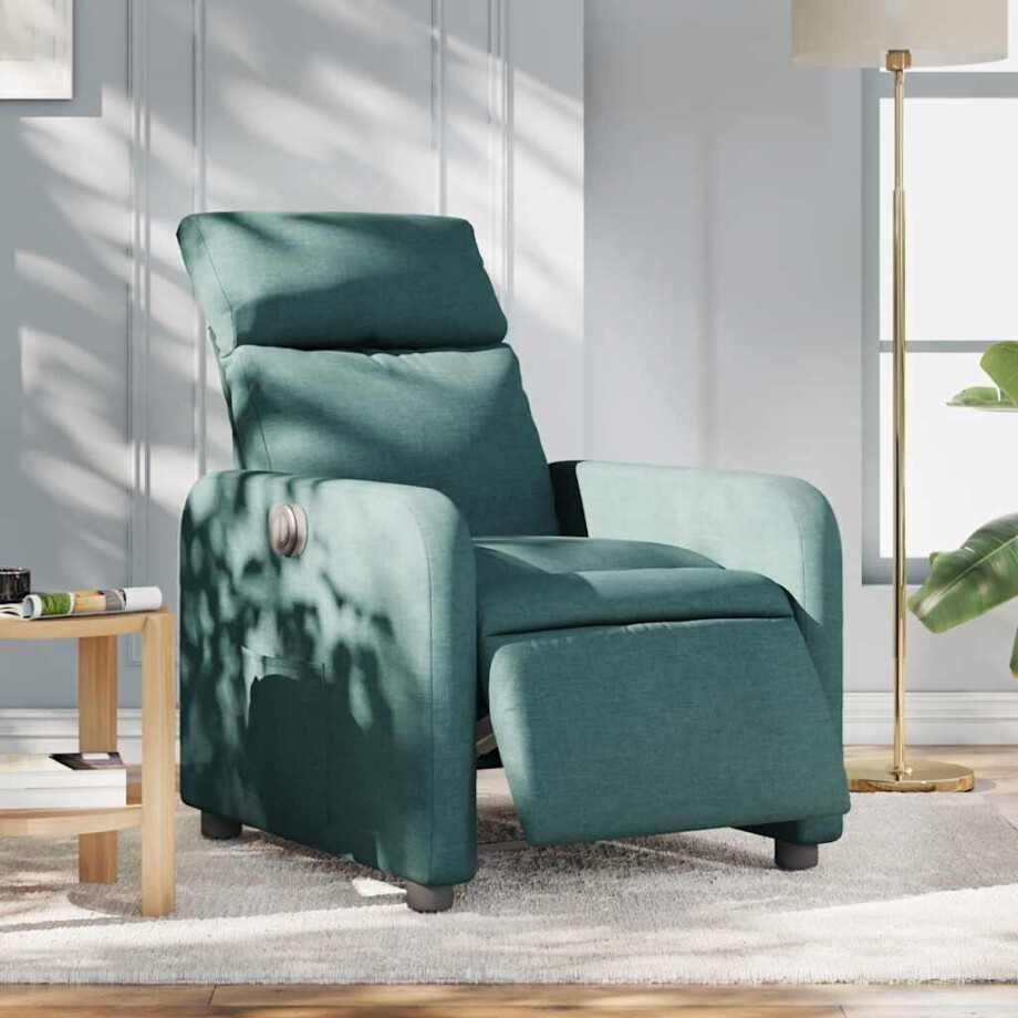 vidaXL Fauteuil verstelbaar elektrisch stof donkergroen vidaXL Fauteuil verstelbaar elektrisch stof donkergroen afbeelding 1