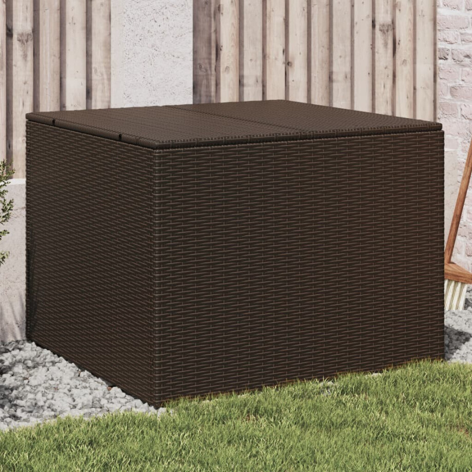 vidaXL Tuinbox 291 L poly rattan bruin afbeelding 1