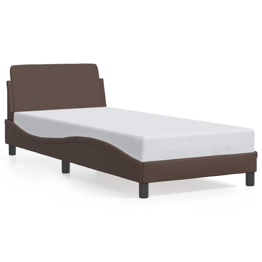 vidaXL Bedframe "Dover" kunstleer bruin 90x190 cm afbeelding 1