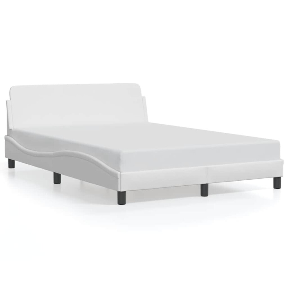 vidaXL Bedframe "Dover" kunstleer wit 140x200 cm afbeelding 1