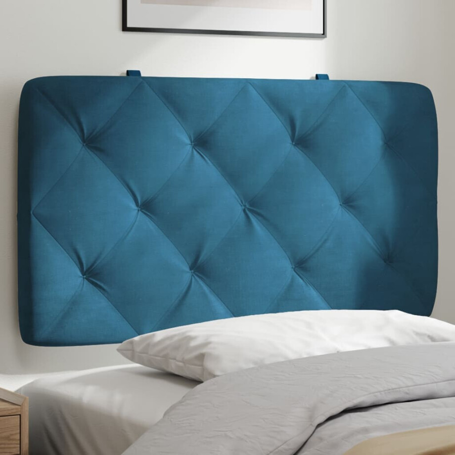 vidaXL Hoofdbordkussen 80 cm fluweel blauw afbeelding 1
