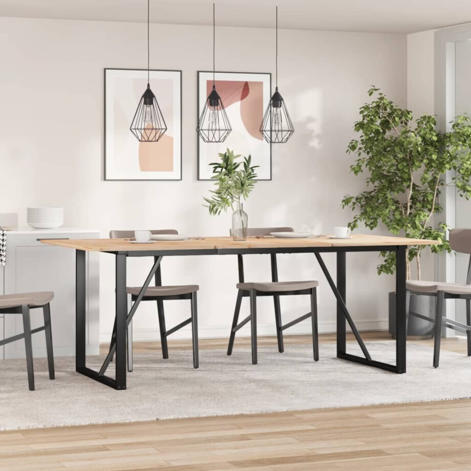 vidaXL Eettafelpoten O-frame 180x80x73 cm staal afbeelding 1