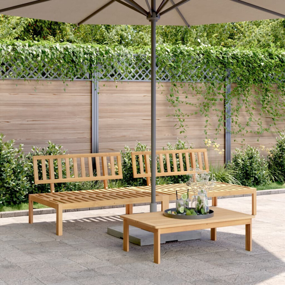 vidaXL Tuinmiddenbanken 2 st pallet massief acaciahout afbeelding 1