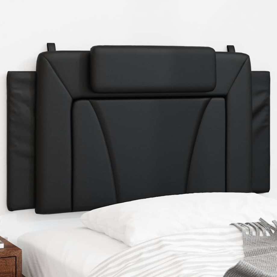 vidaXL Hoofdbordkussen "Viana" Zwart 100 cm Kunstleer afbeelding 1