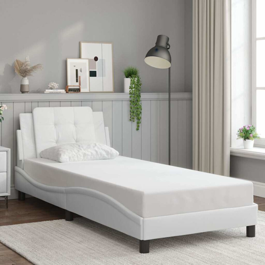 vidaXL Bedframe zonder matras "Zadar" kunstleer wit 80x200 cm vidaXL Bedframe zonder matras "Zadar" kunstleer wit 80x200 cm afbeelding 1