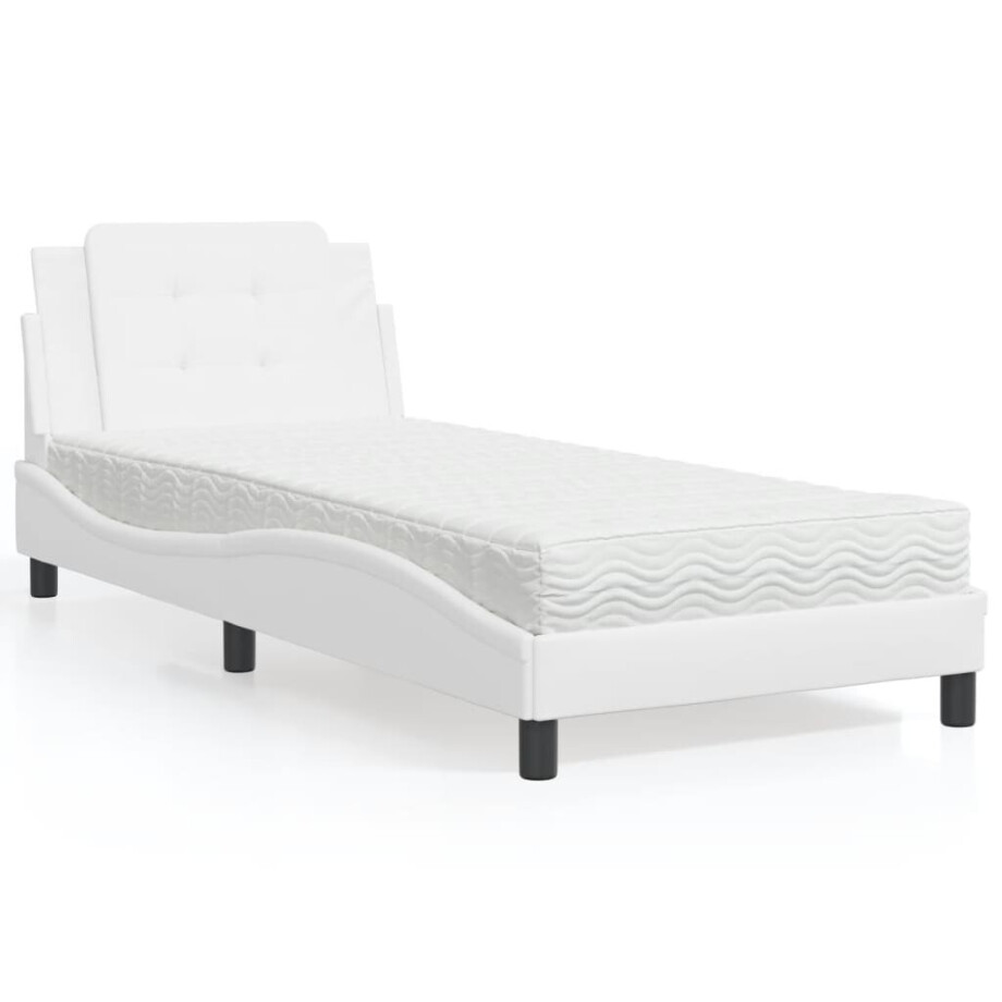 vidaXL Bedframe zonder matras "Zadar" kunstleer wit 90x190 cm vidaXL Bedframe zonder matras "Zadar" kunstleer wit 90x190 cm afbeelding 1