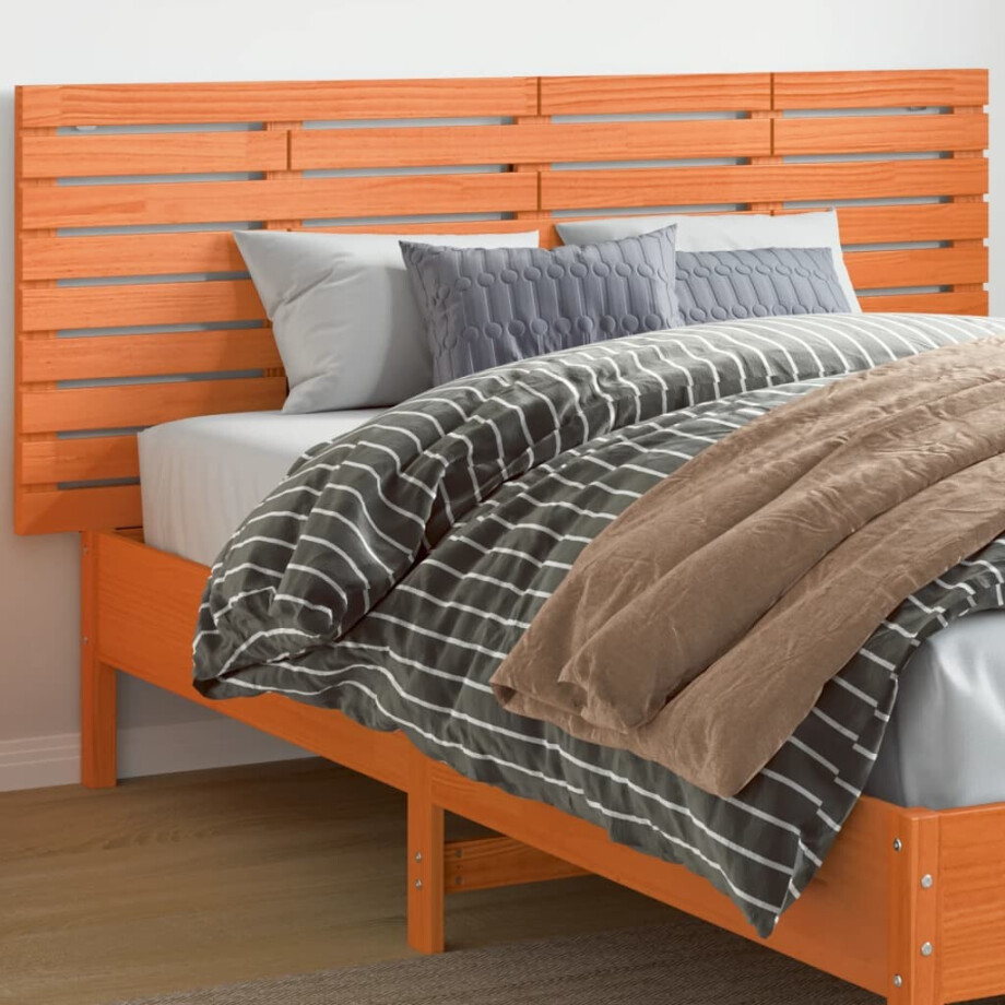 vidaXL Hoofdbord wandmontage 166x3x63 cm massief grenenhout afbeelding 1