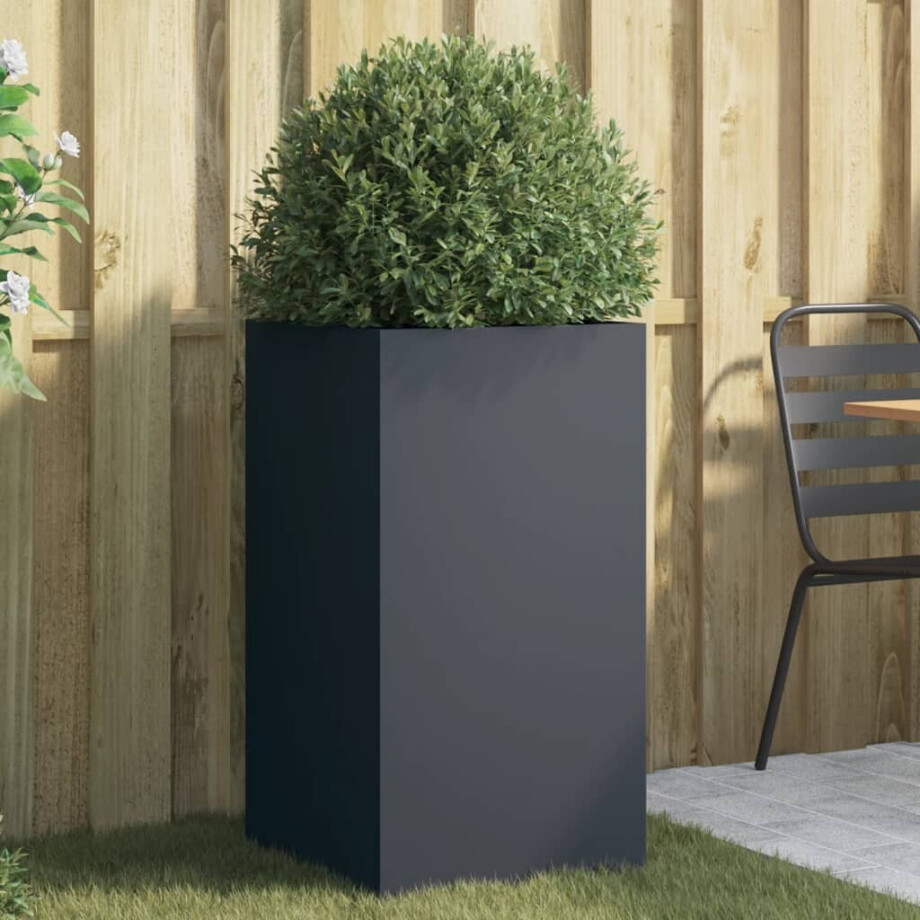 vidaXL Plantenbak 42x38x75 cm staal antracietkleurig vidaXL Plantenbak 42x38x75 cm staal antracietkleurig afbeelding 1