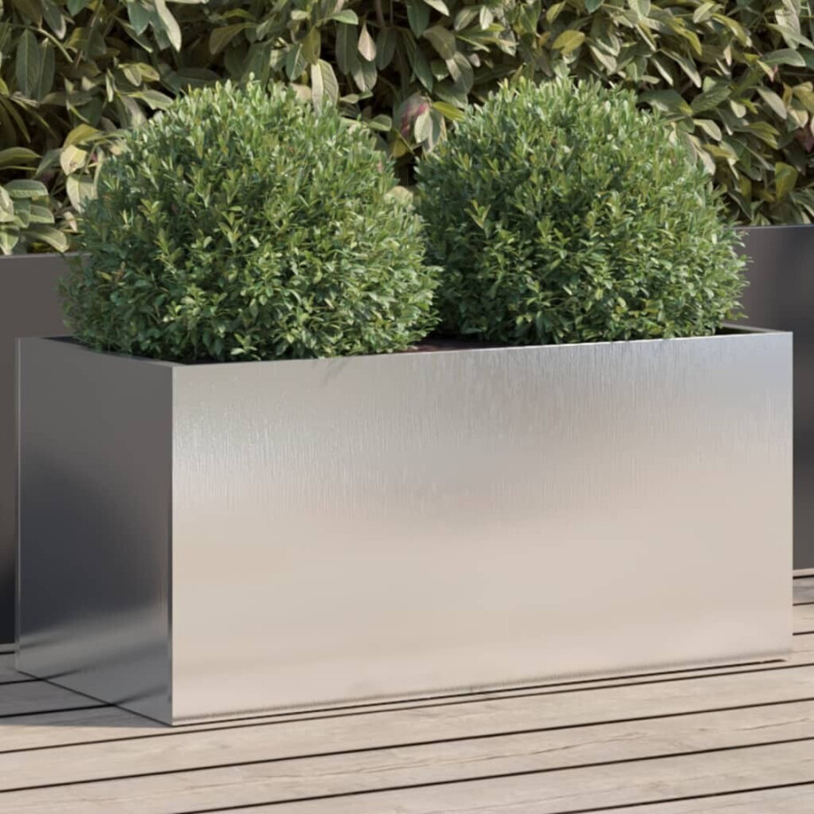 vidaXL Plantenbak 62x30x29 cm roestvrij staal zilverkleurig vidaXL Plantenbak 62x30x29 cm roestvrij staal zilverkleurig afbeelding 1