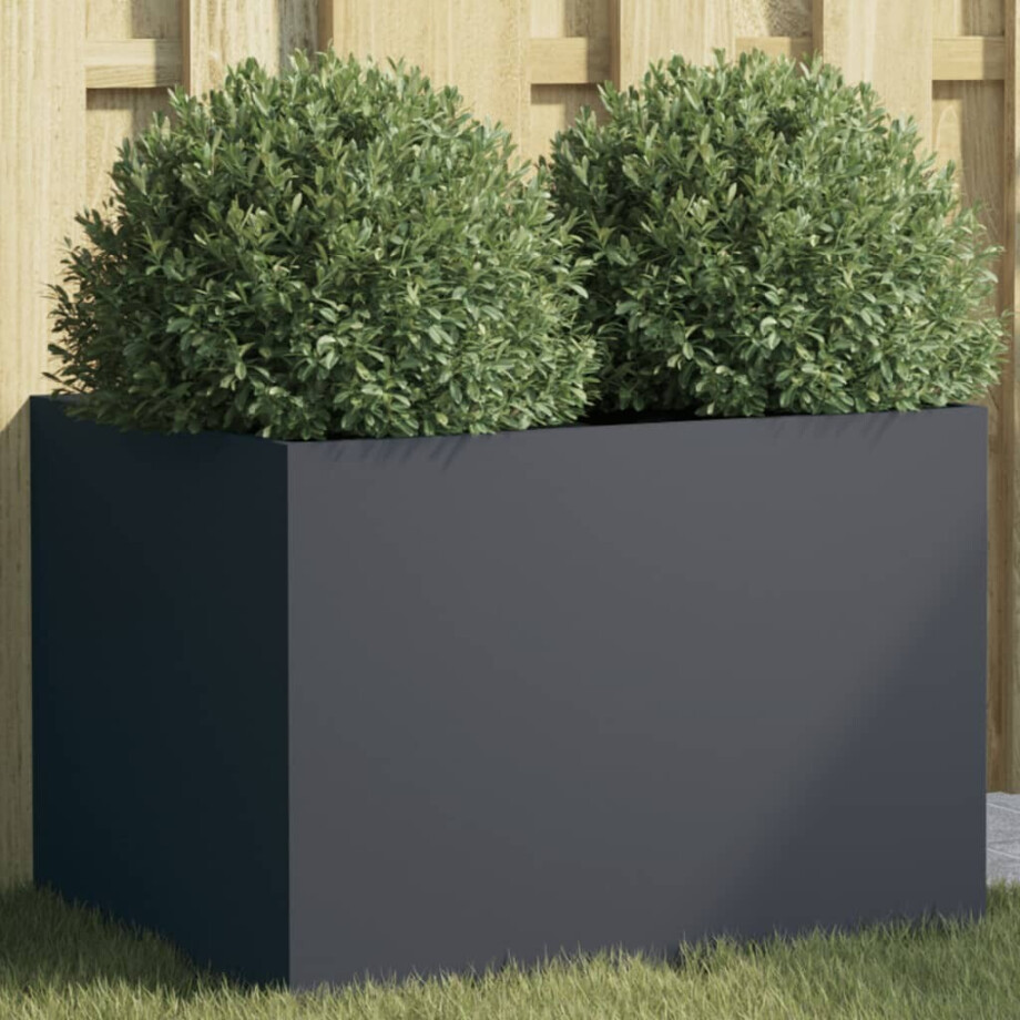 vidaXL Plantenbak 62x47x46 cm staal antracietkleurig vidaXL Plantenbak 62x47x46 cm staal antracietkleurig afbeelding 1