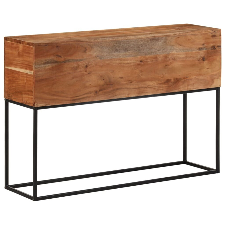 vidaXL Wandtafel 110x30x75 cm massief acaciahout en ijzer afbeelding 1