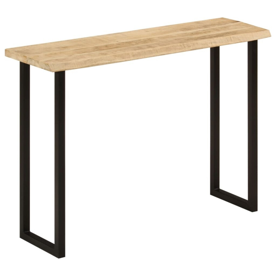 vidaXL Wandtafel met natuurlijke rand 105x33x76 cm massief mangohout vidaXL Wandtafel met natuurlijke rand 105x33x76 cm massief mangohout afbeelding 1