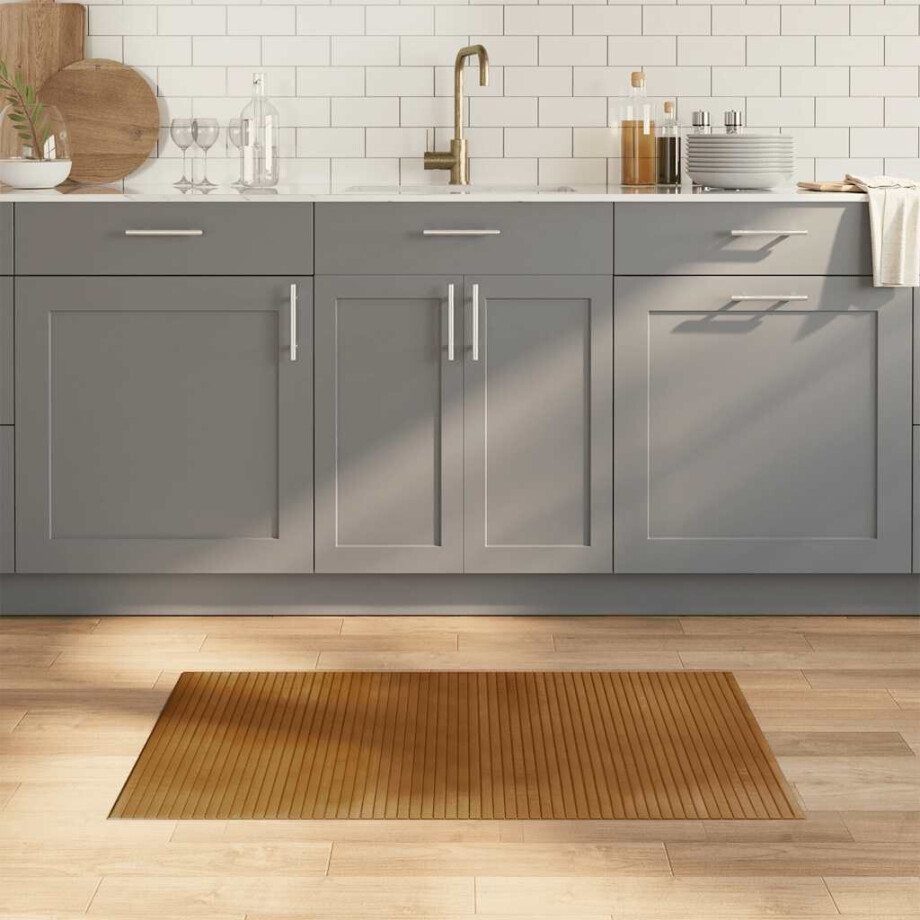 vidaXL Vloerkleed rechthoekig 60x100 cm bamboe bruin afbeelding 1
