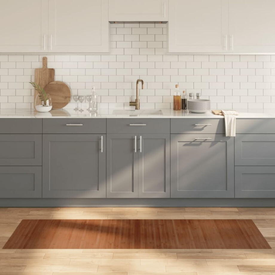 vidaXL Vloerkleed rechthoekig 60x200 cm bamboe bruin vidaXL Vloerkleed rechthoekig 60x200 cm bamboe bruin afbeelding 1