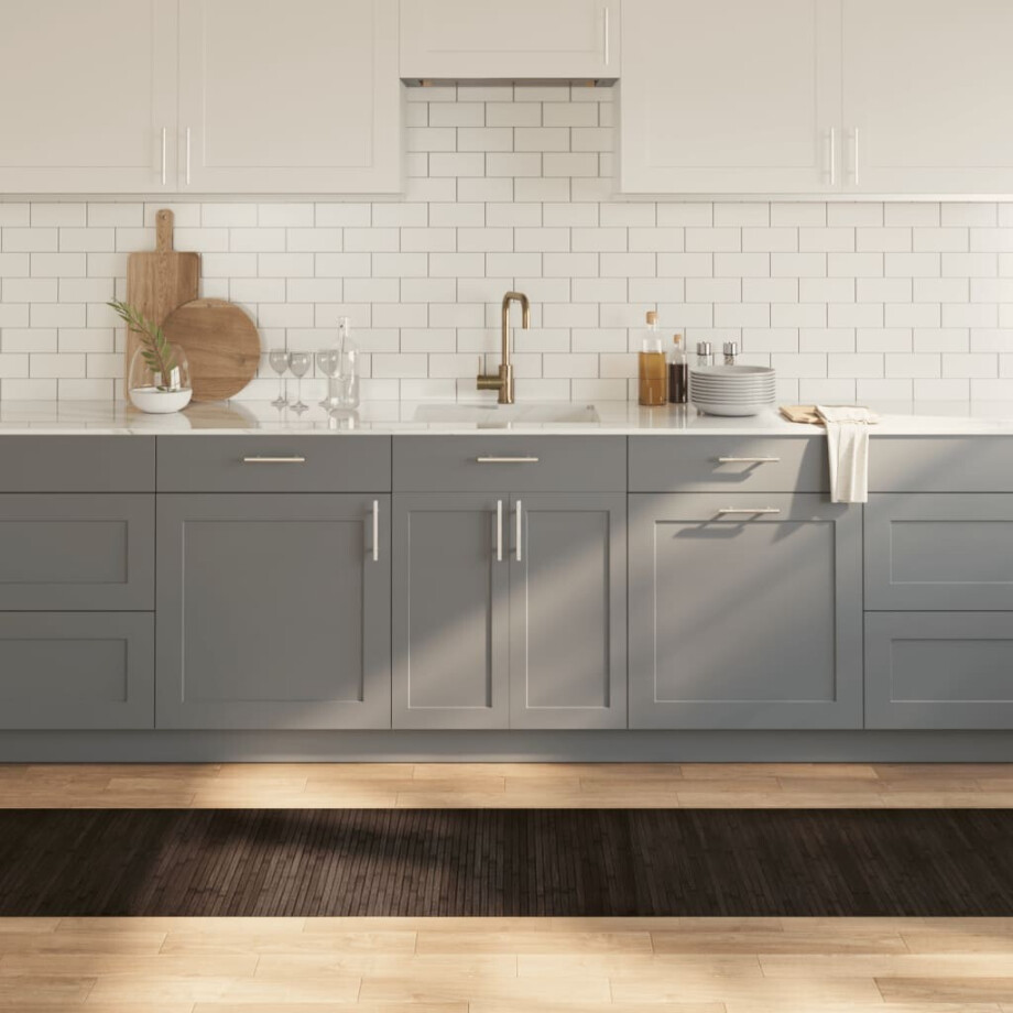 vidaXL Vloerkleed rechthoekig 60x300 cm bamboe donkerbruin afbeelding 1