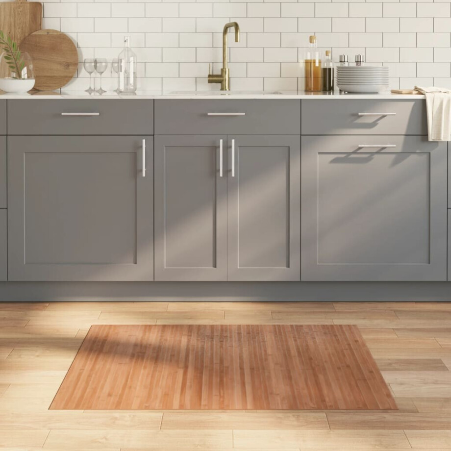 vidaXL Vloerkleed rechthoekig 70x100 cm bamboe naturel afbeelding 1