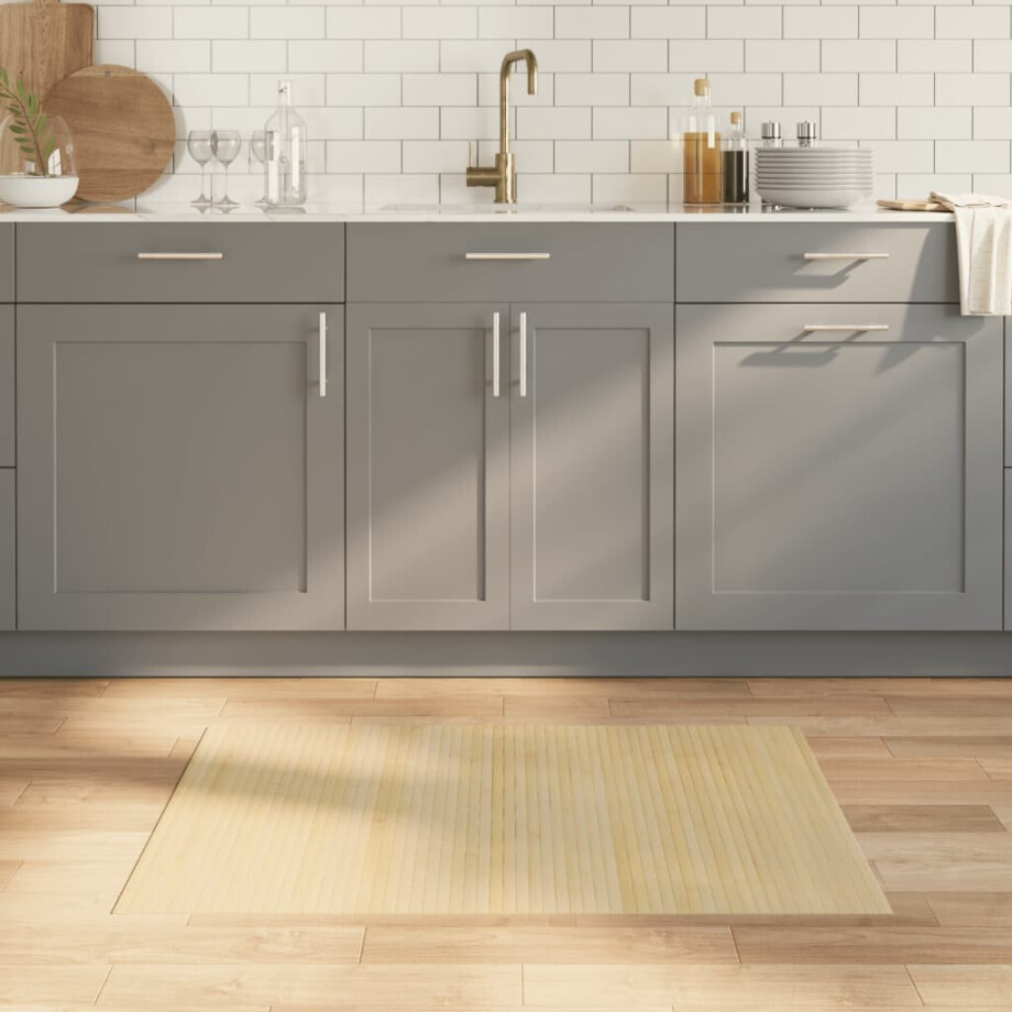 vidaXL Vloerkleed rechthoekig 70x100 cm bamboe lichtnaturel vidaXL Vloerkleed rechthoekig 70x100 cm bamboe lichtnaturel afbeelding 1