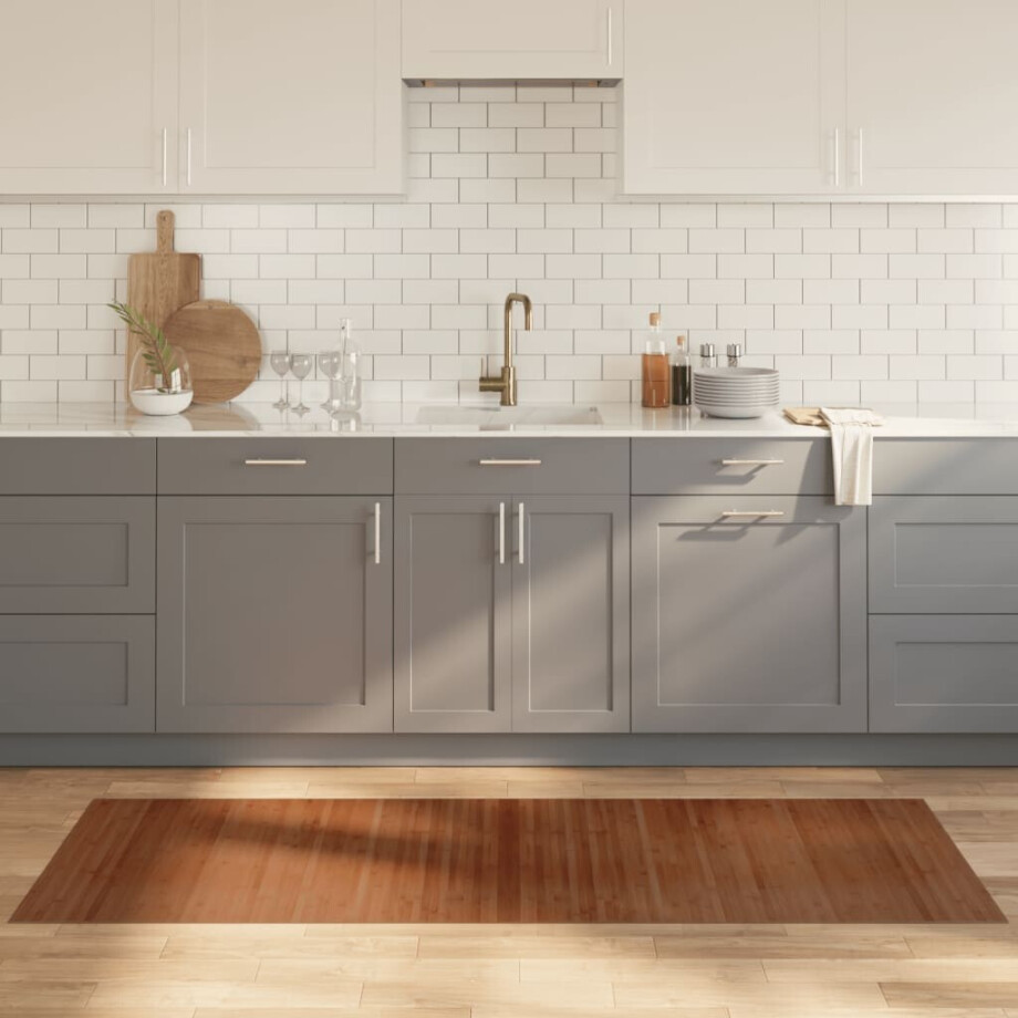 vidaXL Vloerkleed rechthoekig 70x200 cm bamboe bruin vidaXL Vloerkleed rechthoekig 70x200 cm bamboe bruin afbeelding 1