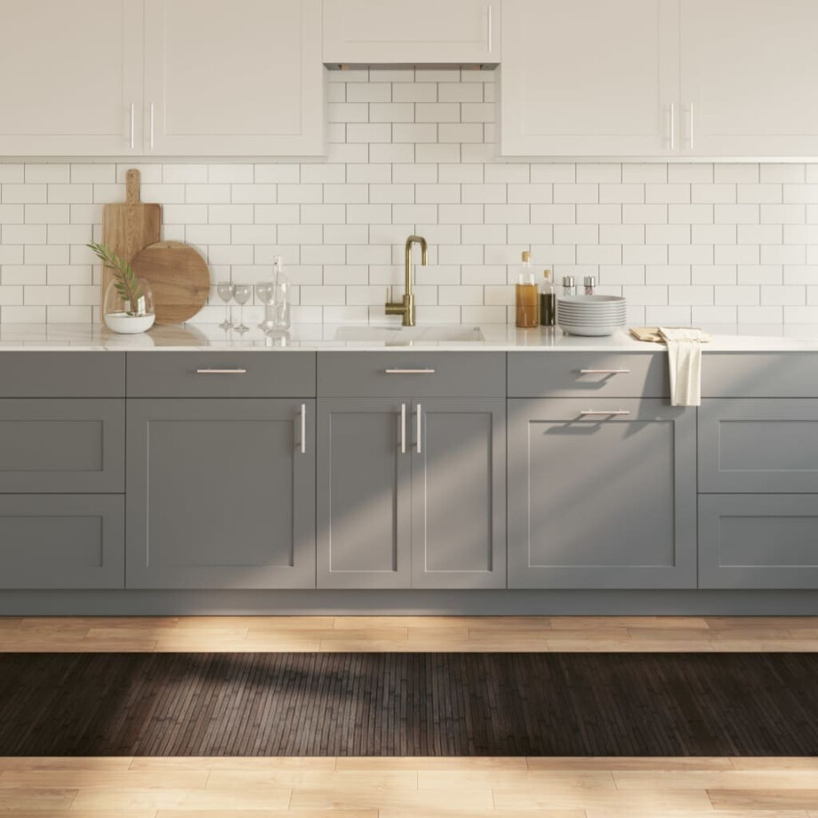 vidaXL Vloerkleed rechthoekig 70x300 cm bamboe donkerbruin afbeelding 1