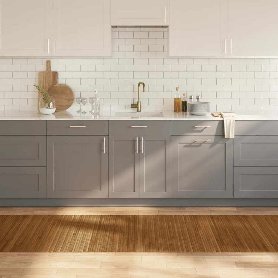 vidaXL Vloerkleed rechthoekig 80x400 cm bamboe bruin afbeelding 1