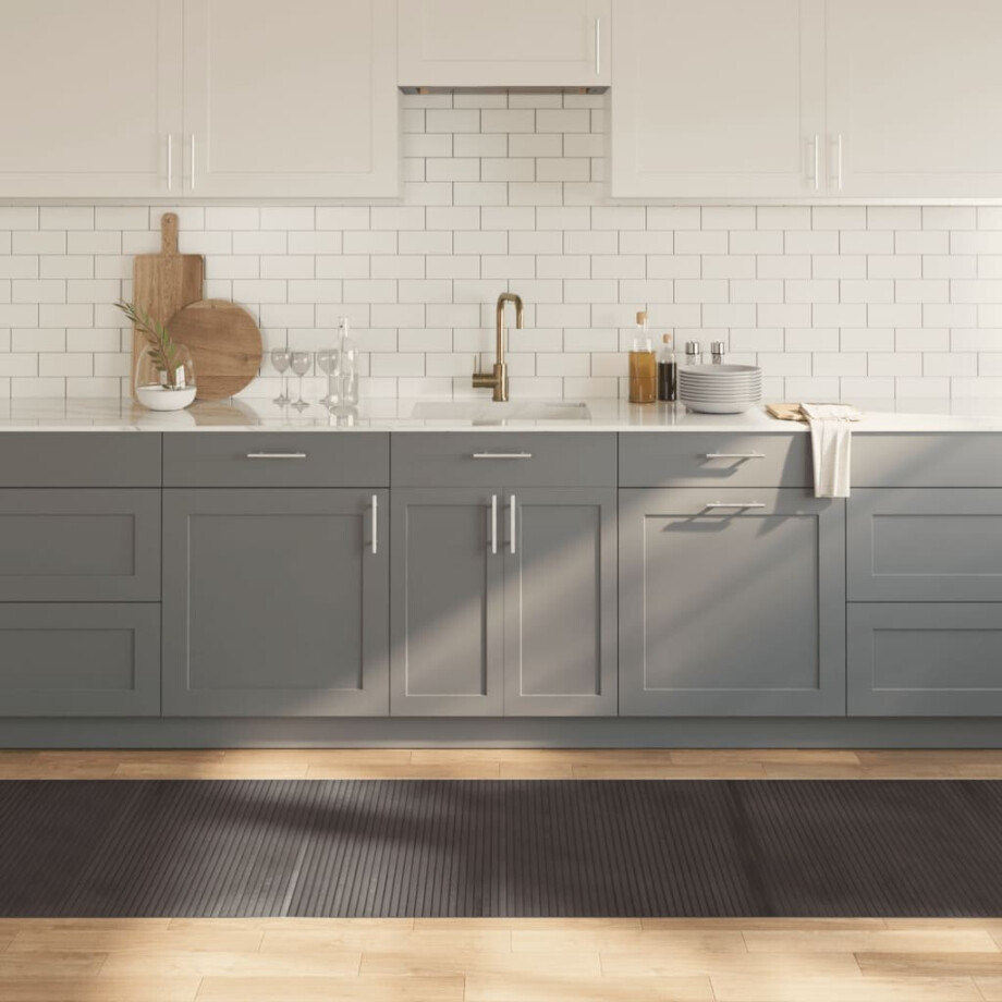 vidaXL Vloerkleed rechthoekig 80x500 cm bamboe donkerbruin afbeelding 1