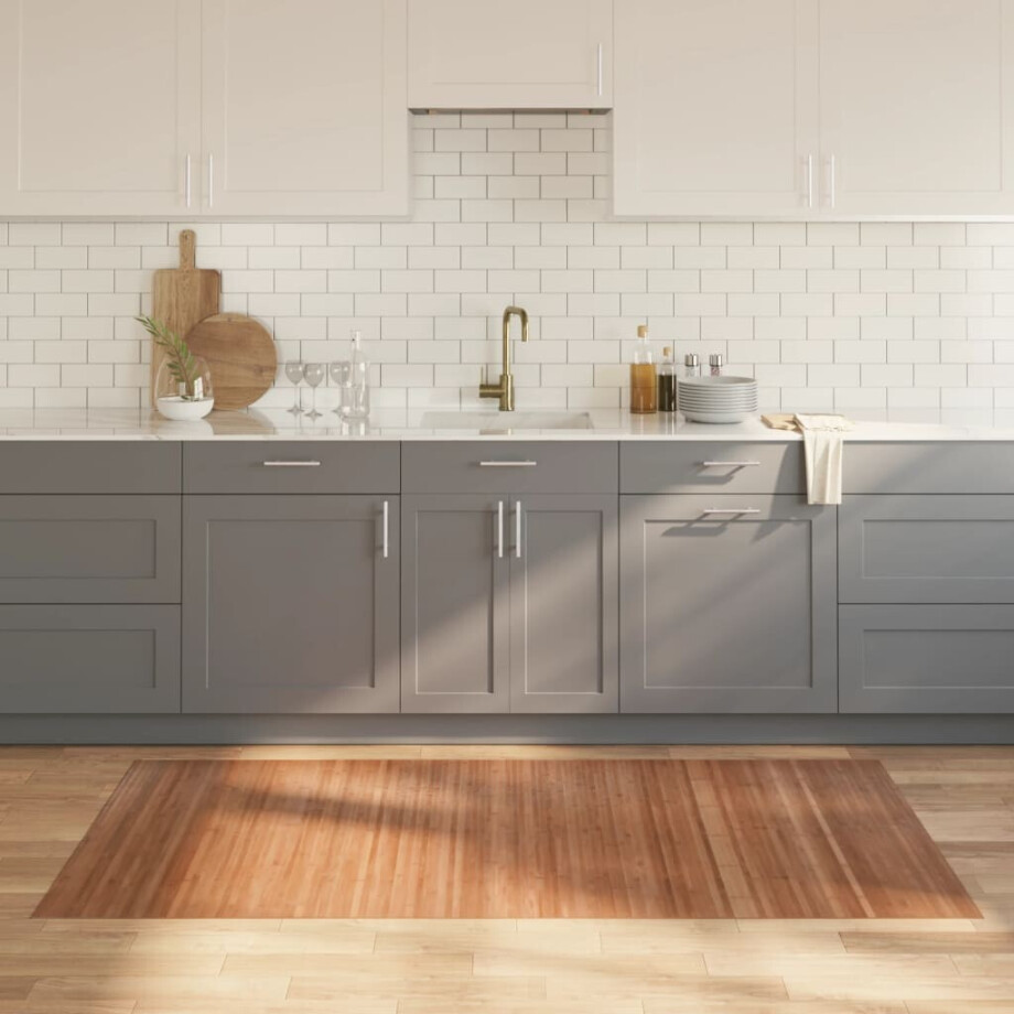 vidaXL Vloerkleed rechthoekig 100x200 cm bamboe naturel afbeelding 1