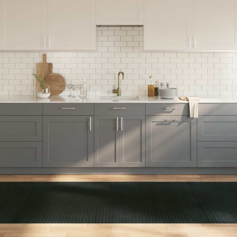 vidaXL Vloerkleed rechthoekig 100x400 cm bamboe grijs afbeelding 1