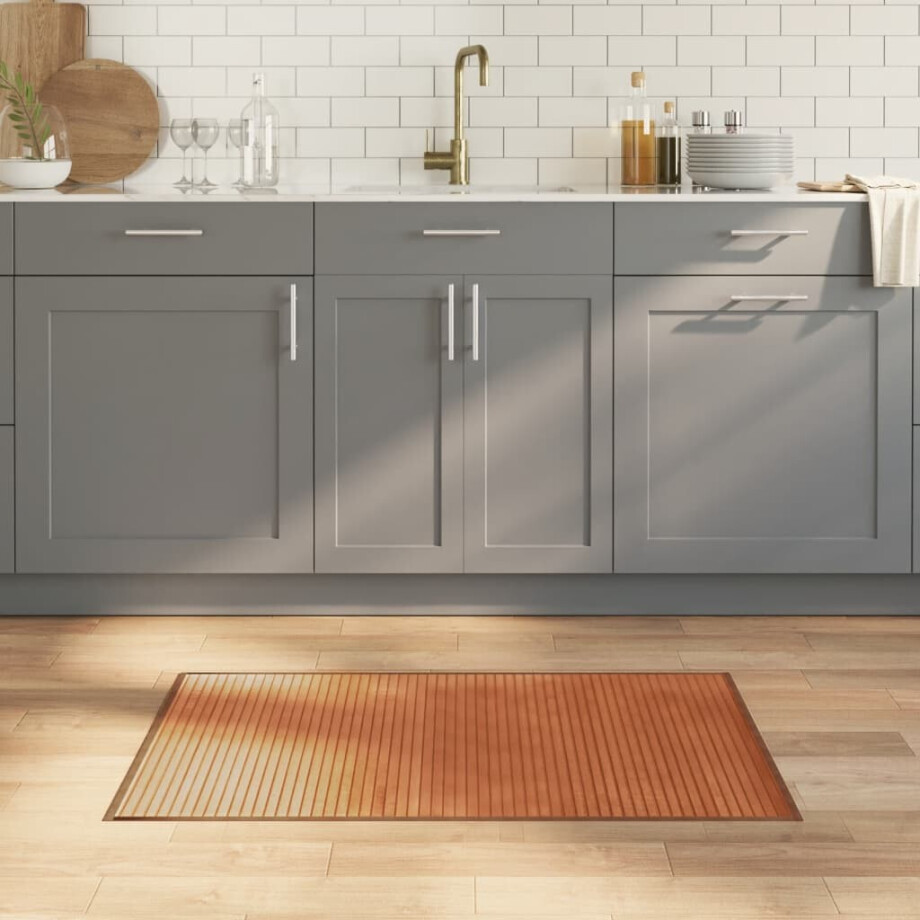 vidaXL Vloerkleed rechthoekig 60x100 cm bamboe bruin afbeelding 1