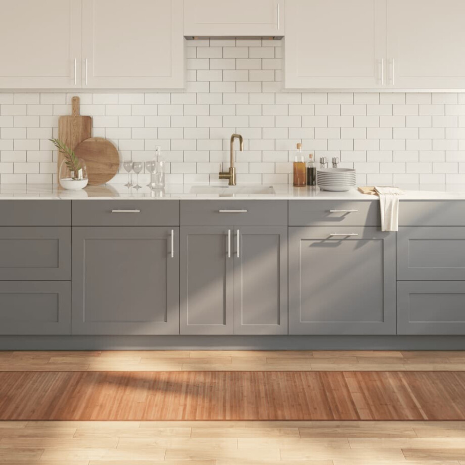 vidaXL Vloerkleed rechthoekig 60x300 cm bamboe naturel afbeelding 1